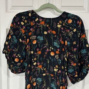 a new day Black Floral Blouse
